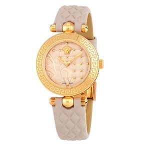 Versace Women's Vanitas Leather Cream Enamel Dial watch